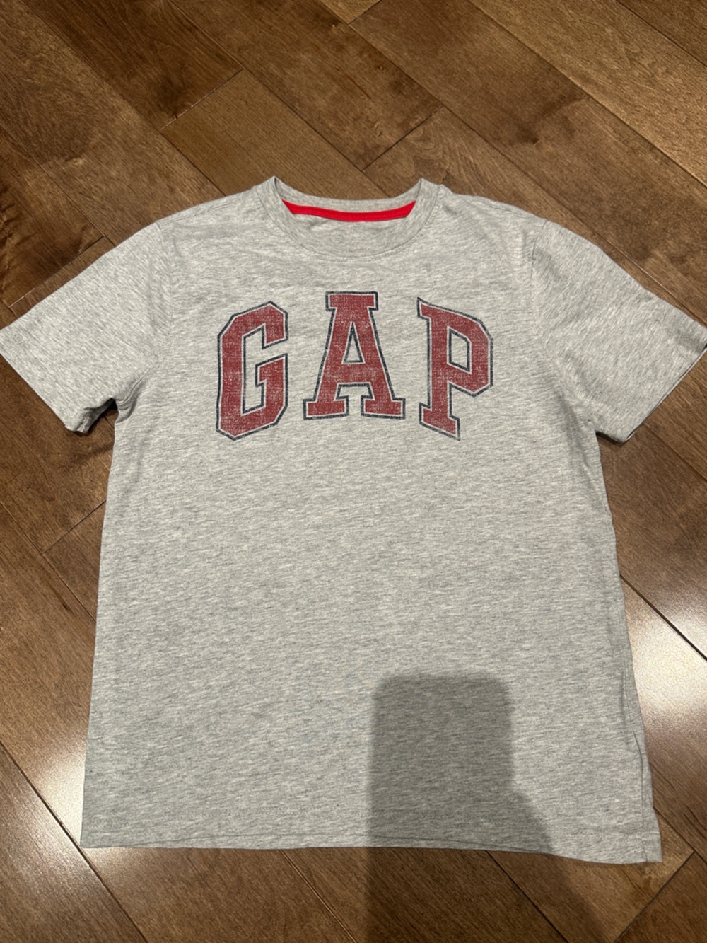 GAP Heather Gray Tee with Red Logo
